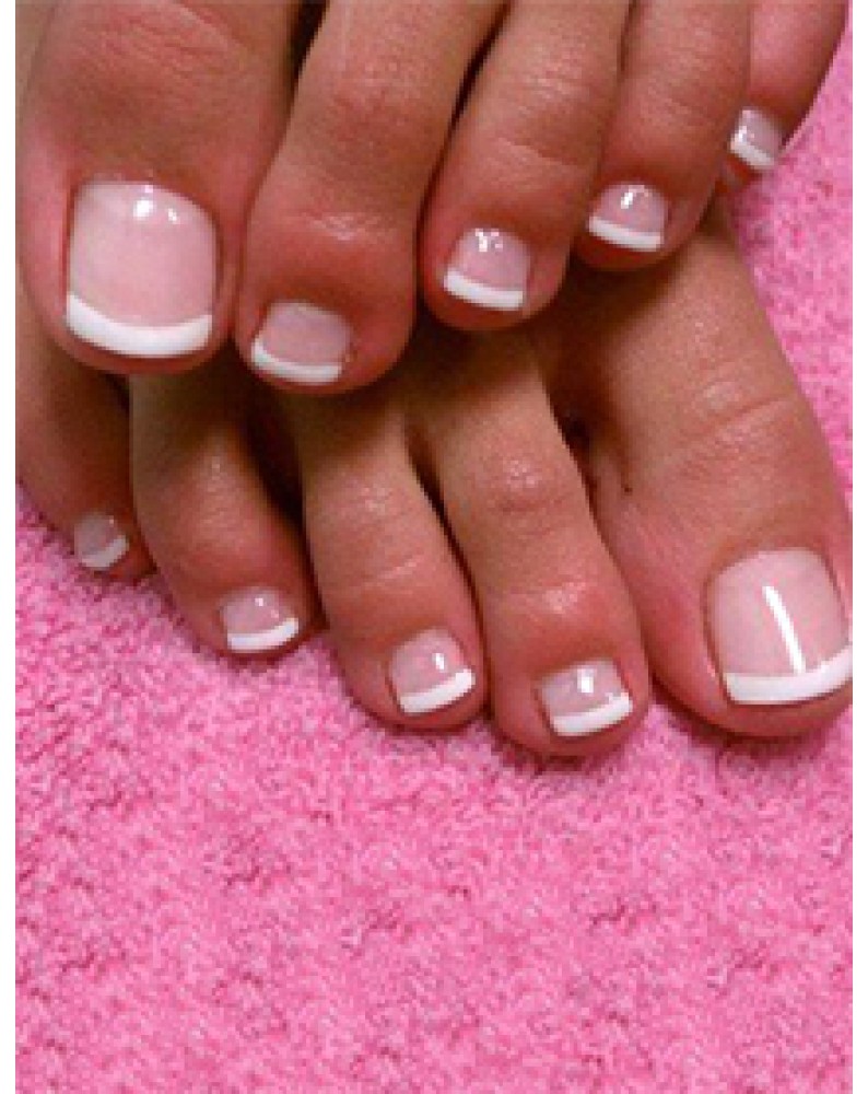 French Nail Feet + Gel Polish