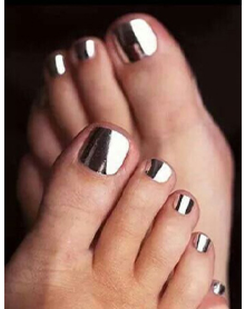 Chrome Nail Art Feet + Gel Polish