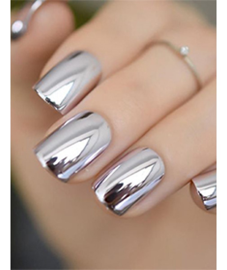 first time getting chrome nails : r/Nails